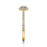 Pierścionek zaręczynowy złoty z diamentami